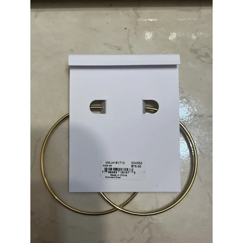 Michael Kors Women Hoop Earrings Gold tone